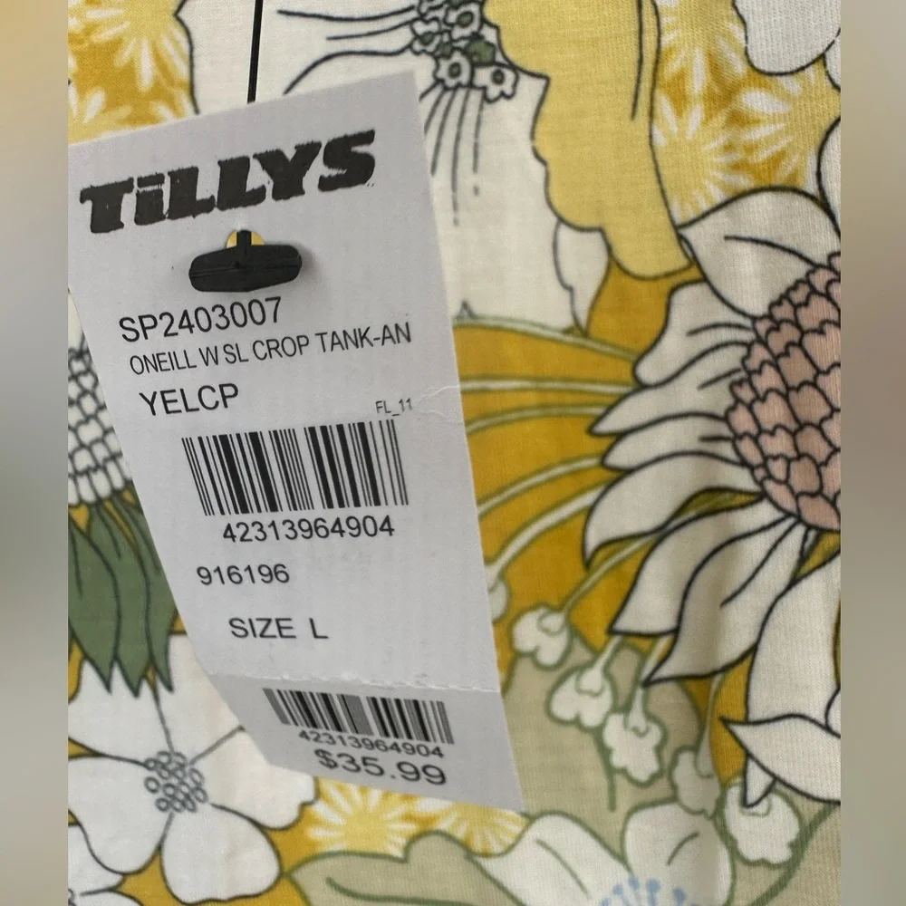 NWT O'NEILL WOMENS ANDY FLORAL TOP SIZE LARGE - Picture 6 of 8